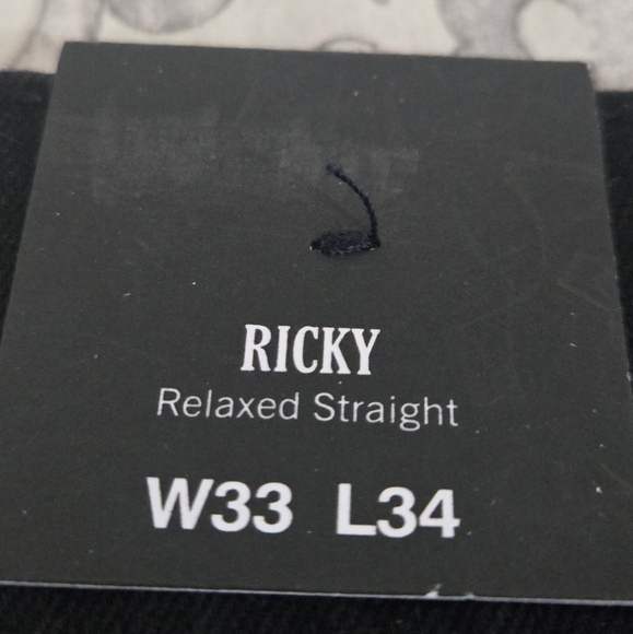 True Religion Ricky Black Straight Jean Black Pants W33 L34 Relaxed Straight - Picture 7 of 9